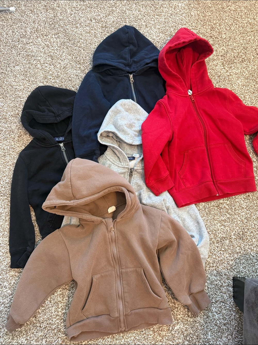Kids Zip-Up Hoodie Jacket Bundle of 5 - Brand Variety - Size 4T